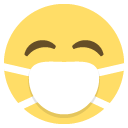 face with medical mask